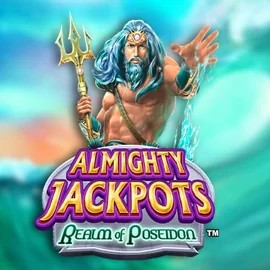 Almighty Jackpots – Realm of Poseidon logo by Novomatic at Spinbara Casino