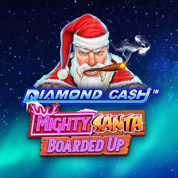 Diamond Cash Mighty Santa Boarded Up logo by Greentube Spinbara Casino