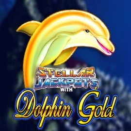 Official Jackpots logo: Dolphin Gold with Stellar Jackpots by Lightning Box Game at Spinbara Casino