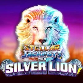 Stellar Jackpots with Silver Lion by Lightning Box Game, showcased at spinbaracasinos-es.com – game logo